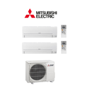 Mitsubishi MXZ-2HA50VF airco buitendeel + 1 x MSZ-HR25VFK + 1 x MSZ-HR35VFK binnendelen + wifi