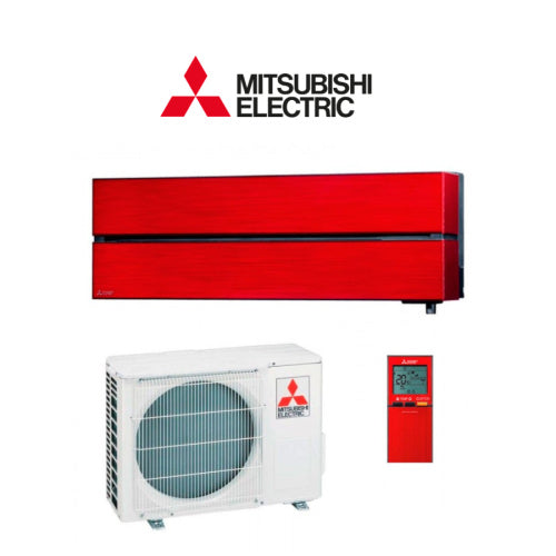 Mitsubishi 2,5KW WSH-LN25i airco set wit /rood/zwart + wifi ( MSZ / MUZ-LN25VG W )